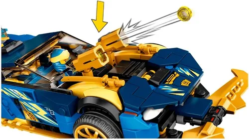 Miniatura 5 de LEGO Ninjago Jay y NYA's Race Car EVO 71776 Kit de construcción (536 piezas)