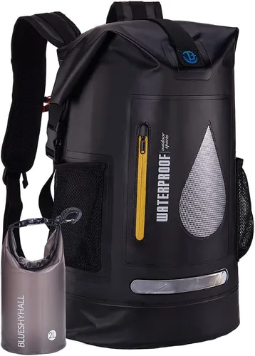 Blueshyhall Mochila seca impermeable de 30 L, cierre superior enrollable, repelente al agua, bolsa de almacenamiento para kayak, rafting, barco,