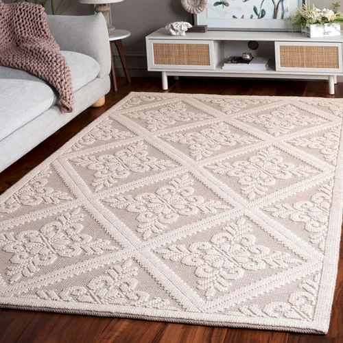 Miniatura 18 de SAFAVIEH Vermont Collection - Alfombra decorativa de 2 pies 3 pulgadas x 4 pies, color marfil, lana hecha a mano, ideal para zonas de alto tráfico