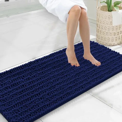 Miniatura 329 de Smiry Alfombras de Baño 24x16 pulgadas, Alfombras de Baño de Chenilla Extra Suaves y Absorbentes, Respaldo de Goma Antideslizante, Lavable a Máquina