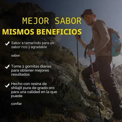 Miniatura 3 de O NATURE . ZIRAN Gomitas Shilajit para hombres y mujeres, gomitas de oro Shilajit ricas en Ashwagandha, Gokshura con más de 85 minerales, sabor