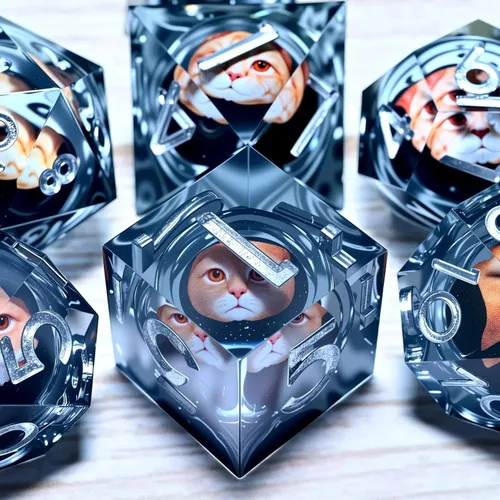 Miniatura 11 de Juego de dados de metal D&D Dragón y mazmorra de metal poliédrico, estilo punk, juego de rol RPG Explorer, MTG Pioneer Game DND, juego de dados