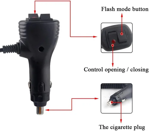 Miniatura 4 de 24 LED 9.5 pulgadas ámbar asesor de tráfico barra de luces estroboscópicas con 18 patrones de flash LED de aplicación de la ley luz de advertencia