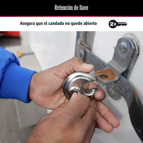 Miniatura 5 de Master Lock 40D - Candado de disco de acero inoxidable con llave