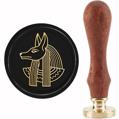 Miniatura 24 de CRASPIRE Sello de cera de conejo, sello de conejo, luna, rosa, sello de cobre, 1.181 in, cabeza de latón extraíble retro con mango de madera