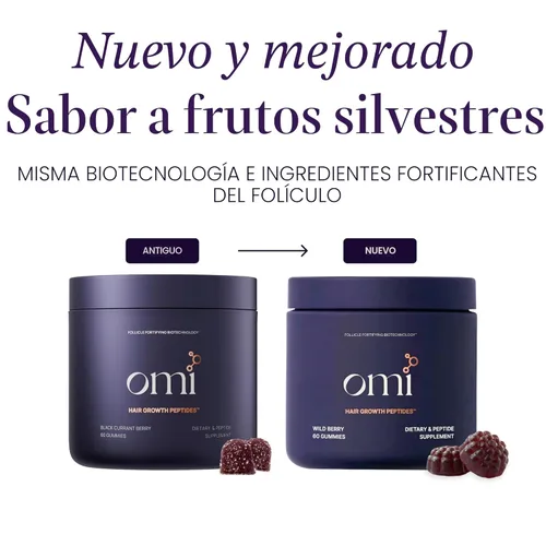 Miniatura 2 de OMI - Peptides for Hair Growth, Gummies for Women with Patented Follicle Fortifying Biotechnology, Now in Delicious Wild Berry Flavor