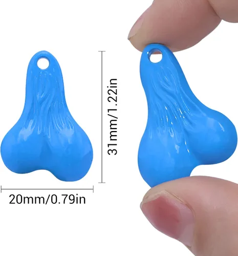 Miniatura 2 de Bolas colgantes para camión, tuercas, bolas de parachoques, tuercas de toro, contrapeso de bola de cola para TRX4M SCX24 FX24 coches RC 1/18 (Azul)