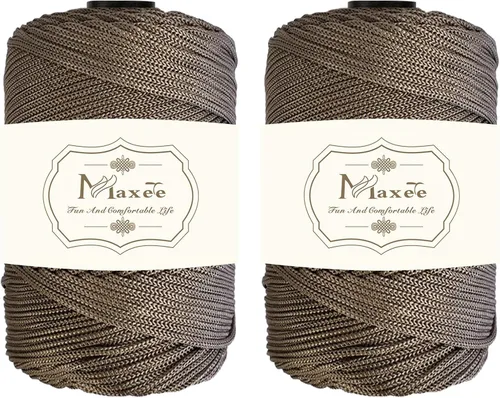 Miniatura 10 de Cordón de macramé premium de poliéster 3 mm × 218 yardas, cordón de macramé 100% polipropileno de 3 mm, ideal para crochet, colgadores de pared, 30