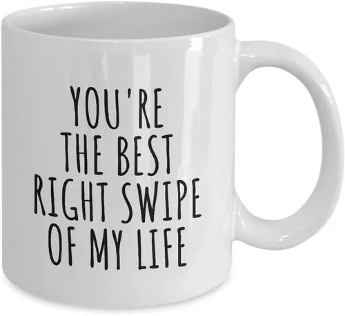 Miniatura 2 de Taza deslizada hacia la derecha Regalo divertido para novio novia novio novia en línea Fechado Aplicación Idea de regalo Fecha de aniversario Cita