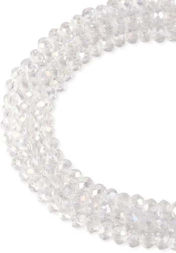 Miniatura 26 de Craftdady 10 hebras de cuentas de cristal galvanizado facetado de 0.157 pulgadas (0.157 in) chapadas en perlas brillantes pequeñas cuentas