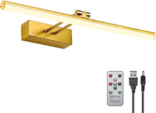 Miniatura 11 de Luz para Cuadros, Luz para Cuadros de 16" con Batería AA, Luz para Marco de Cuadros de Metal Completo, Luces Inalámbricas para Cuadros con Control