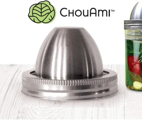 ChouAmi (The Little Fermenter) Tapa de fermentación de acero inoxidable para tarros de conservas de vidrio Le Parfait (solo dispositivo)