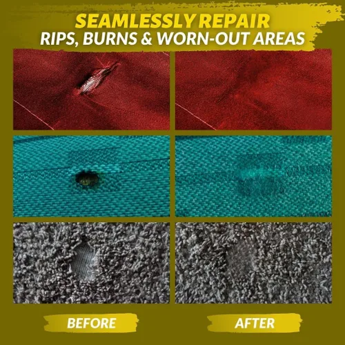 Miniatura 3 de Kit de reparación de telas y alfombras Coconix Repara rasgaduras, agujeros y quemaduras en tapicería de tela y alfombra, alfombras y ropa