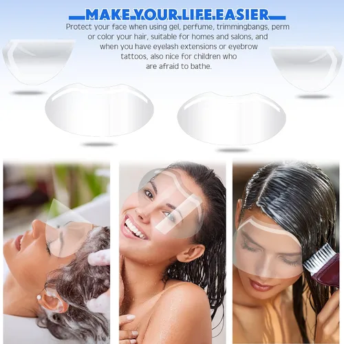 Miniatura 7 de Honeydak 300 viseras faciales de maquillaje para ducha, suministros de microblading permanentes, visera de ducha de plástico desechable, cubierta