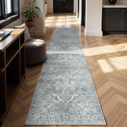 Miniatura 45 de Alfombra de área de entrada de 2 x 3 pies lavable - Alfombra de entrada pequeña neutra, alfombra de cocina, alfombra de pasillo vintage suave