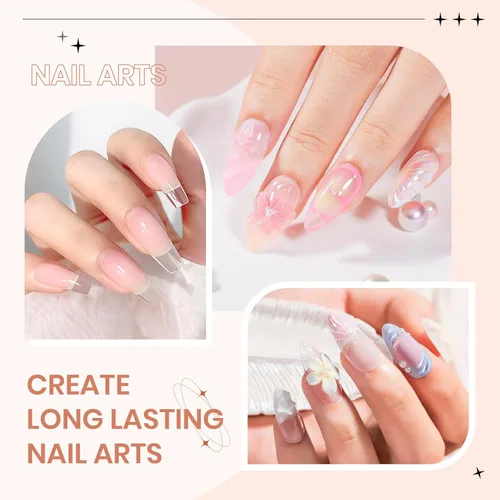Miniatura 4 de Gel de uñas sólido constructor, 2.16 oz de gran capacidad, transparente, 3D, para esculpir uñas, gel duro para uñas, arte no pegajoso para tallar