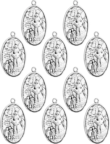 Miniatura 22 de COTTVOTT Colgante de Medalla de San Cristóbal/San José/Arcángel San Miguel/San Benito/Nuestra Señora Gracia Guadalupe para Collar de Rosario