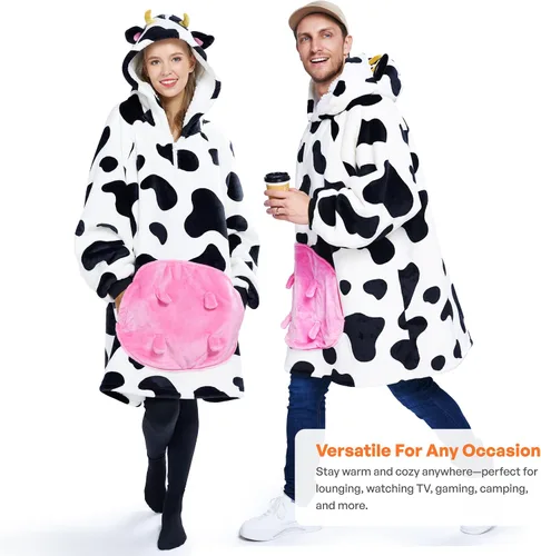 Miniatura 6 de Giggling Getup Manta Vestible con Capucha para Mujeres y Hombres Manta con Capucha Vestible de Forro Polar Sherpa Sudadera Manta Vestible Sherpa