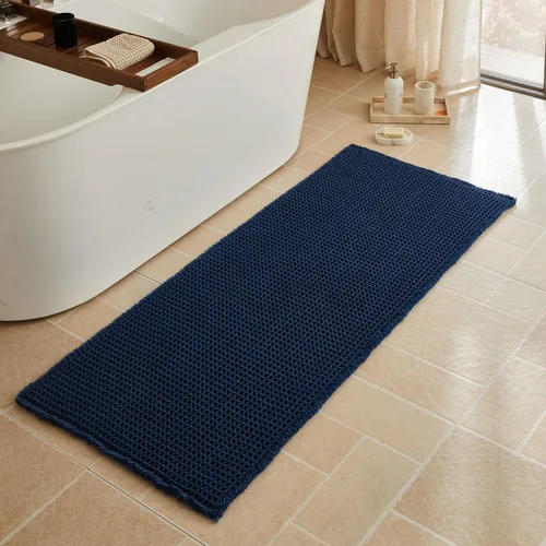 Miniatura 23 de Triohero Tapete de baño con diseño de gofre, tapete de baño pequeño y bohemio, antideslizante, lavable, ultra suave, súper absorbente, de secado