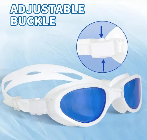 Miniatura 5 de Body+ Gafas de natación, gafas de natación de visión amplia para adultos, hombres y mujeres, antivaho sin fugas, transición o lentes polarizados
