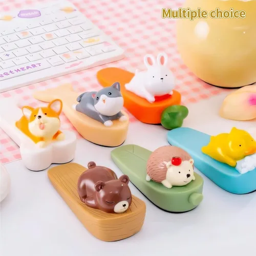 Miniatura 8 de Tapón decorativo de puerta con diseño de animales, bonitos topes de puerta para la parte inferior de la puerta, topes de puerta de animales lindos