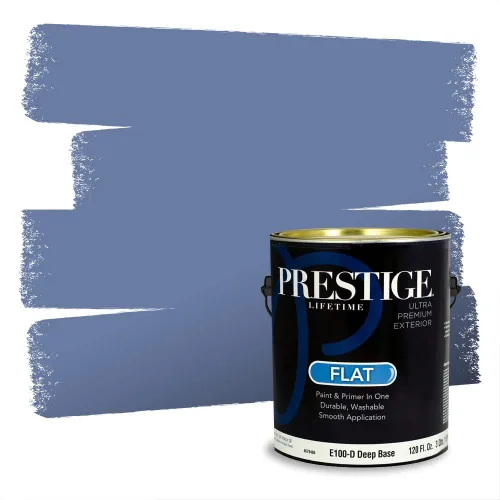 Miniatura 552 de Pintura Exterior + imprimación PRESTIGE, todo-en-uno, 1 galón, acabado mate, color comparable al Valspar* Royal Gray* VS151-Gris real