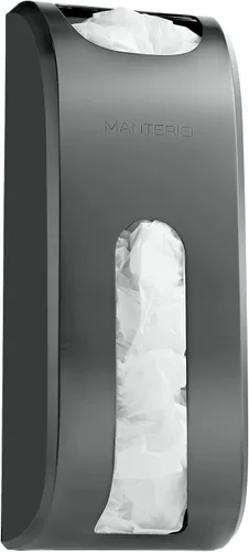 Miniatura 9 de Manterio Dispensador de bolsas de comestibles para montaje en pared, diseño que ahorra espacio, fácil de instalar, a prueba de manchas, resistente a