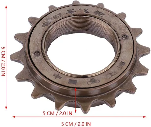 Miniatura 6 de Focket Bicicleta de rueda libre de una sola velocidad, 16 dientes Cassette Metal Freewheel