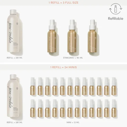 Miniatura 5 de jane iredale Spray de hidratación equilibrante, niebla facial natural que bloquea la humedad tonifica la piel y establece el maquillaje para un