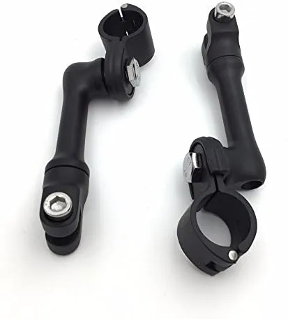 Miniatura 4 de XKMT-Kit de montaje de clavijas de carretera ajustables en ángulo largo negro compatible con bicicleta con tubo de marco de protector de motor
