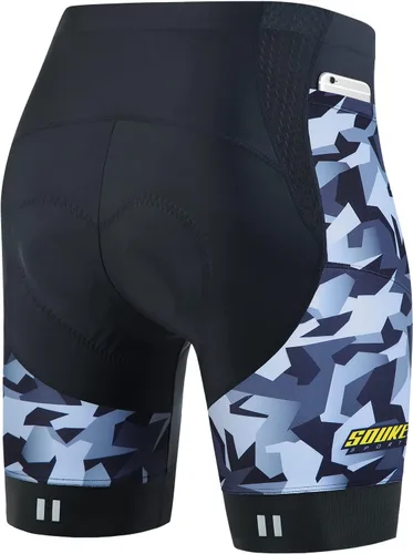 Miniatura 12 de Souke Sports Pantalones cortos de ciclismo acolchados para hombre, cómodos pantalones de ciclismo de carretera