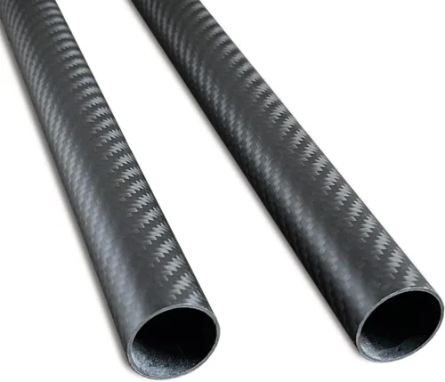 Miniatura 10 de 2 piezas Tubo de Fibra de Carbono 6 mm x 4 mm x 420 mm, 6 ~ 50 mm Disponible, 3 K rollo Envuelto Twill Mate Acabado.