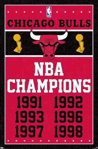 Trends International NBA Chicago Bulls - Póster de pared de Champions 13, 14.725 x 22.375 pulgadas, versión premium sin marco