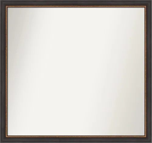 Miniatura 51 de Amanti Art Espejo de baño negro para sobre el fregadero, 23 x 23 pulgadas, espejo cuadrado negro Ashton, marco de madera tradicional mediano, se