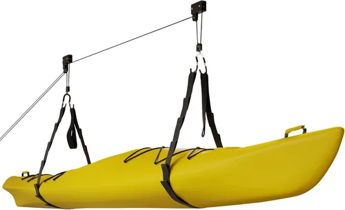 RAD Sportz Kayak Storage Hoist - Overhead Pulley System with 125lb Capacity for Canoes, Bikes, Ladders, and More - for up to 12-Foot Ceilings