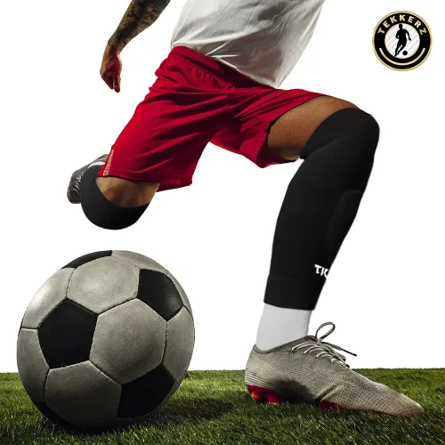 Miniatura 6 de Tekkerz Manga de pierna de más de 20 variaciones de color compatible con calcetines de agarre para fútbol, fútbol, hockey, rugby