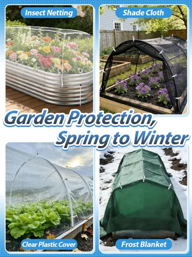 Miniatura 3 de Cilps de jardín de acero inoxidable – 40 abrazaderas de metal grandes abiertas para aros de invernadero, cubierta de plantas de 2 pulgadas, lona