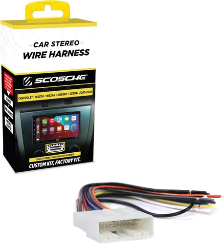 Miniatura 5 de Scosche NN04B - Arnés de cableado de radio para vehículos Chevy, Mazda, Nissan, Subaru y Suzuki 2007-20 seleccionados 2007-20 - Arnés de cables