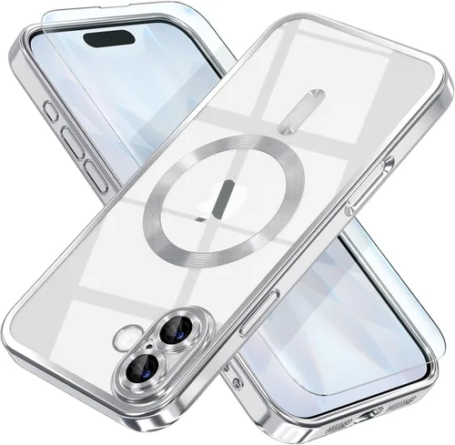 Miniatura 58 de Misea Funda magnética para iPhone 14 compatible con MagSafe [nunca amarillenta] [protección contra caídas de grado militar] protector completo