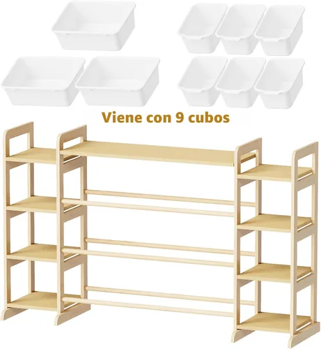Miniatura 7 de SpaceAid Organizador Grande de Almacenamiento de Juguetes 9 Estantes 9 Contenedores, Organizadores de Juguetes Estantería de Almacenamiento, Estante