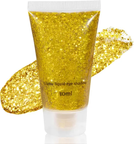 Miniatura 12 de Mysense Gel de purpurina corporal azul real, maquillaje con purpurina para el cabello de la cara para conciertos, accesorios para festivales