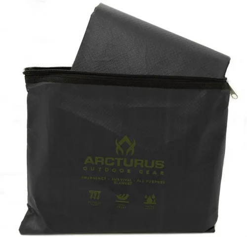 Miniatura 4 de Arcturus Lona aislada, manta de supervivencia térmica reutilizable y resistente, 60 x 82 pulgadas, refleja el 90% del calor corporal, impermeable