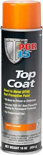 Miniatura 6 de POR-15 Pintura en aerosol de capa superior, pintura directa al metal, brillo a largo plazo y retención de color, 15 onzas líquidas, transparente
