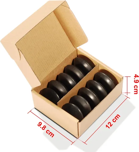Miniatura 8 de Master Massage Paquete de herramientas de masaje de piedra caliente de basalto negro con forma de contorno de 10 piezas, piedras de lava negra