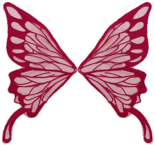 Miniatura 10 de 5 pares de alas de hada coser en parches de encaje de mariposa apliques de tul organza tela alas bordado cuello escote adornos bricolaje ropa Blanco