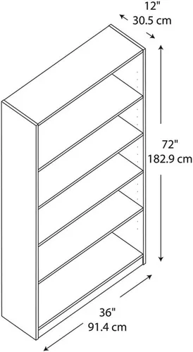 Miniatura 3 de Bush Furniture - Estantería universal de 2 estantes