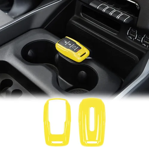 Miniatura 11 de Funda de llavero ABS para Dodge RAM 1500 2500 3500 2018-21023, carcasa protectora de llavero inteligente sin llave (azul)