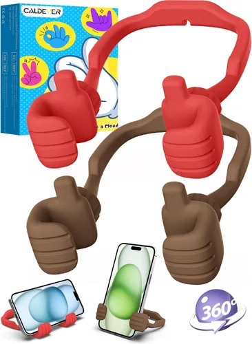 Miniatura 10 de Rellenos de calcetín para adolescentes, niñas, niños, adultos Soporte para teléfono celular: SOPORTE DE TELEFONO CELULAR PEREZOSO CON PULGAR HACIA