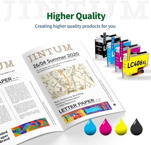 Miniatura 2 de LC406XL - Cartuchos de tinta compatibles con cartuchos de tinta Brother LC406XL LC406 LC 406 XL compatibles con impresora Brother MFC-J4335DW