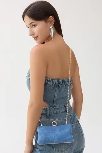 Miniatura 5 de Demin - Bolsos de mano para mujer, bolsos de noche para mujer, bolsos de fiesta formales, bolsos de boda, cóctel, baile de graduación
